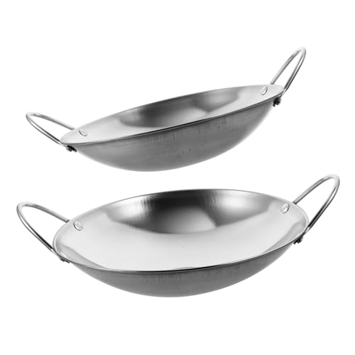 Wok doble mango acero inoxidable 2 piezas miniatura 1