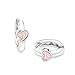 Produktbild Prinzessin Lillifee Creolen 925 Sterling Silber Mädchen Kinder Ohrschmuck, 1,2 cm, Rosa, Herz, Kommt in Schmuck Geschenk Box, 9049219