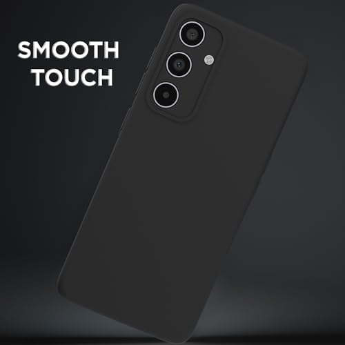 Image of Outlouders Back Cover for Samsung Galaxy A35 5G | Camera Protection | Durable Soft Matte Silicone Bumper Case (Black)