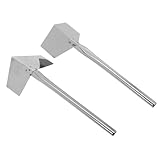 ETHZZLE 2stücke Eckkelle Für Trockenbau Edelstahlkelle Werkzeug Zum Fertigstellen Von Eckkanten in Trockenbauwänden Abziehkelle Für Innen Und Außenwandecken BAU-handwerkzeug