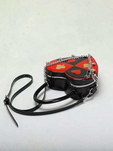 Love bag, creative poker print, heart-shaped chain, can be cross-body can be carried, for daughter, lover, to give yourself the best gift4