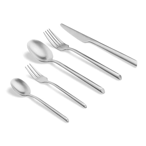 SPRINGLANE Besteck Set 40-tlg. Edelstahl matt, Robustes Besteckset für 8 Personen aus rostfreiem 18/10 Edelstahl, Essbesteck mit Messer...