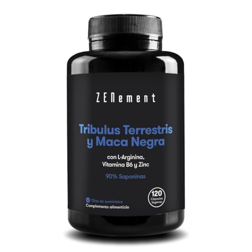 Tribulus Terrestris y Maca Negra, con L-Arginina, Zinc y Vitamina B6 - Fórmula para la Vitalidad...