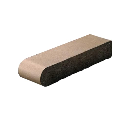 Tenedos HTC416 BA Coping Brick Tile 3.6 x 11.6 x 1.6 Inches Cobblestone High-Fired Clay Pool Coping Step Tread Wall Cap Patio Edge Durable Non-Fading Tile (1 pcs) (Gray)