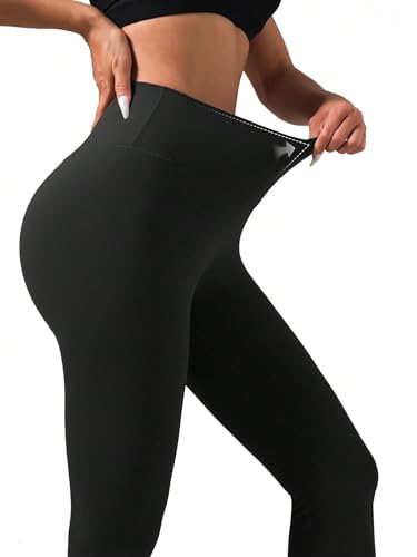 Butt Lifting Flare Leggings for Women Tummy Control Wide Leg Flared Yoga Pants2