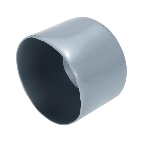 Image of uxcell 4pcs Rubber End Caps 55mm ID Vinyl Round Tube Bolt Cap Cover Screw Thread Protectors Grey, 40mm Height