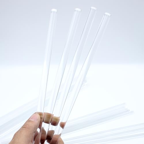 Image of 14 Pieces Clear Acrylic Round Rods Kit,Length 305mm Diameter 6mm 8pcs 12mm 4pcs 22mm 2pcs,Solid Rods DIY Model Materials Acrylic Round Rods for Model Making DIY Crafts