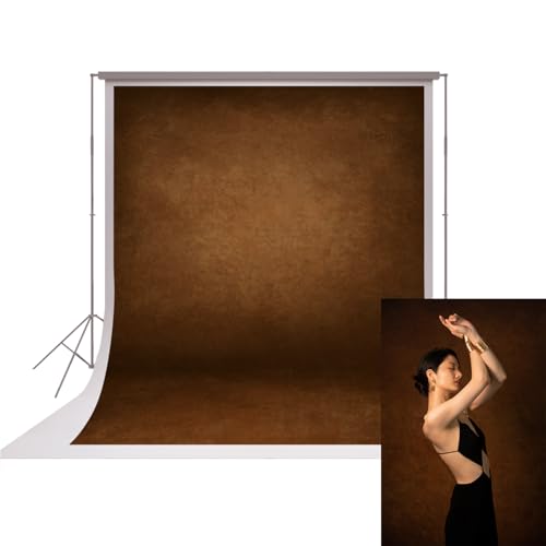UrcTepics 8x10ft Brown Professional Abstract Textured Photography Backdrop for Studio, Vintage Portrait, Headshots, Events.