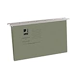 Q-Connect Foolscap Tabbed Suspension Files (Pack of 50) KF21001, Green