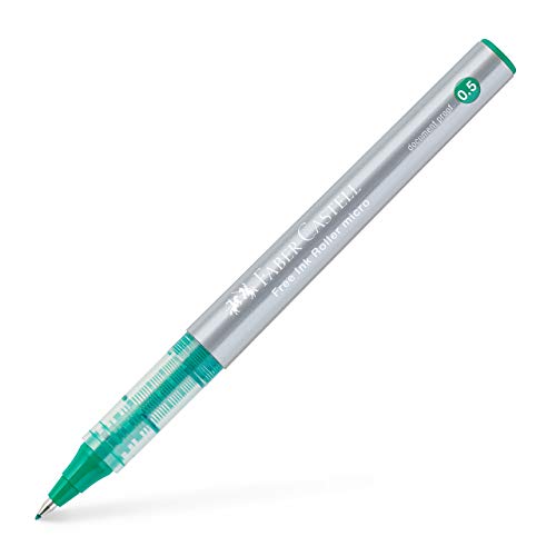 Stylo à encre liquide Roller Free Ink Faber-Castell vert, pointe fine pour dessin et écriture