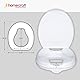 Homecraft Savanah Raised Toilet Seat 2 with Lid, Elongated & Elevated Lock Seat Support for Elderly, Handicapped and Disabled Users, White Colour