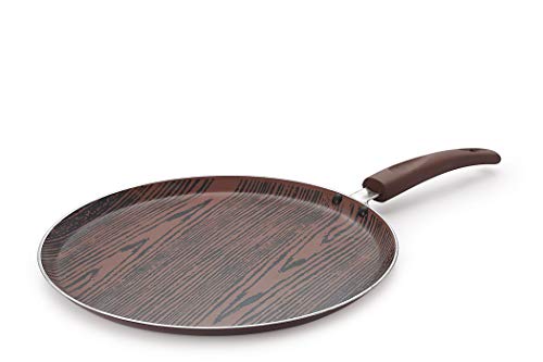 Image of Nirlon Aluminium Non Stick Dishwasher Safe Non Induction Woody Flat Tawa