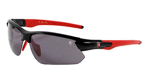 Dweebzilla Khan Soft Rubber Semi Rimless Wrap Around Sport Sunglasses