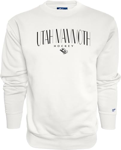 Blue 84 Utah Hockey Club NHL Officially Licensed Crewneck Sweatshirt Embroidery Hockey Arch, Seconday Color, X-Large