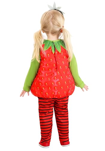 Disfraz clásico de fresa para niños 2T/4T miniatura 2
