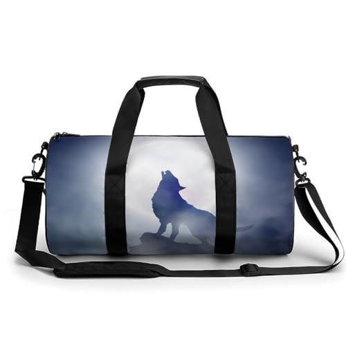 Sac de voyage Loup Blanc De La Lune pour camping, randonnée et escapades week-end