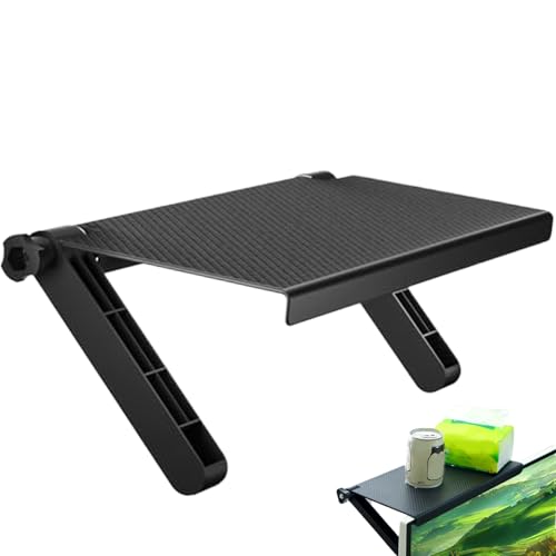 Pastoralist TV Top Shelf, 16x33cm ABS TV Shelf for Cable Box, Adjustable Wide Panel Shelf Mounting Bracket for Streaming Devices, Router, Dvd, Game Console