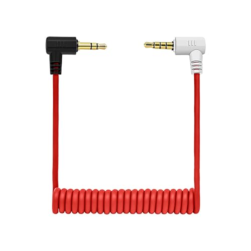 RLECS 3.5mm Adaptor Cable TSR to TRRS Audio Connection Cable Microphone Patch Cable Length 600mm Suitable for Microphone Device Audio Input and Sound Card Device Audio Input and Output