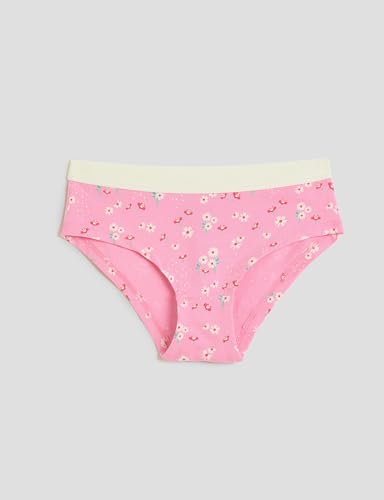 Image of Amazon Brand - Symbol Girls Assorted Prints Cotton Stretchable Briefs with Soft Waistband | Aged 3-14 Years (Available in Combo Pack of 3 and 6)