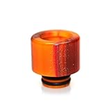 Material: Resina LITAO-EC, 2 Piezas De Resina 510 Boquilla De Punta De Goteo para Atomizador De Hilo 510 para IJust S Kit SMOK TFV12 Baby Prince / TFV8 Baby Tank,Sin Tabaco ni nicotina (Color : Orange in Red)