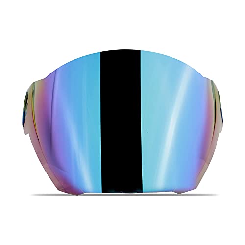 Image of Steelbird SBA-2 Helmet Visor Compatible for All SBA-2 and SBA-3 Model (Chrome Rainbow Visor)