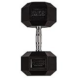 GYM MASTER Hex Dumbbells - Rubber Encased Cast Iron Hand Weights and Optional 3 Tier Rack - Single 30KG