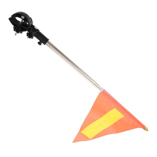 Drapeau orange réfléchissant de sécurité fauteuil roulant mât télescopique KOMBIUDA