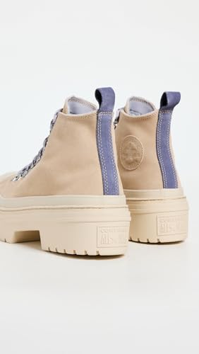 Converse Women's Chuck Taylor All Star Lugged Heel Sneakers, Warm Quarry/Miso Glaze, Tan, Off White, 10 Medium US3