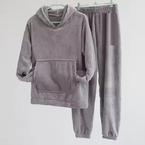 Image of GEIFA Women Cold-weather polyester wear hooded tracksuit Soft fabric women stylish cord set for women winter wear Pack of 1