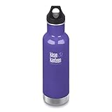 Klean Kanteen Blooming Iris Classic Vacuum Insulated Storage with Loop Cap, 20-Ounce