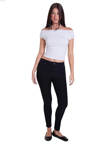 YMI Women's Hyperstretch Skinny Work Casual Mid-Rise Pants4