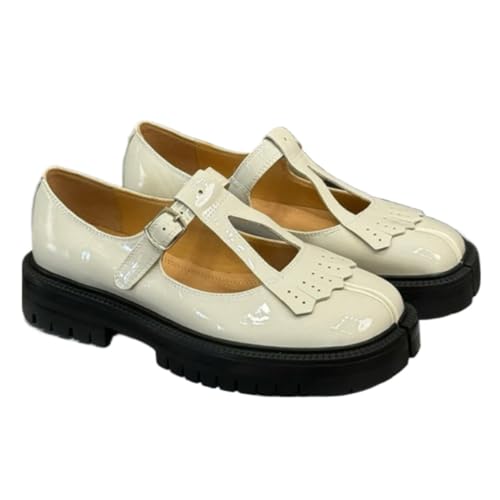 Tabi Shoes Mary Janes Split Toe Sandals with T Straps Chunky Platform Non Slip Breathable Cute Y2K Kawaii Retro Fashion Trendy Gifts for Daughter Back to School Dressy Office Spring Summer Outdoors
