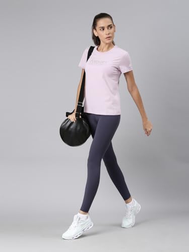 Image of XTEP Comprehensive Training Series Graphic Pattern, Crew Neck, Short Sleeve Slim Fit Training T-Shirt for Women