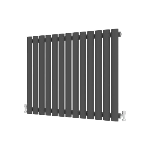 Radbliss Oval Column Horizontal Radiator 600x767mm Anthracite Single Central Heating Designer RAD