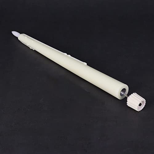 Image of Rhytsing Natural White Flameless Taper Candles with Timer Function, Battery Operated Dinner Long Candlestick Wax Drip Design, Warm White LED, 2 Remotes Included - Set of 6-29cm