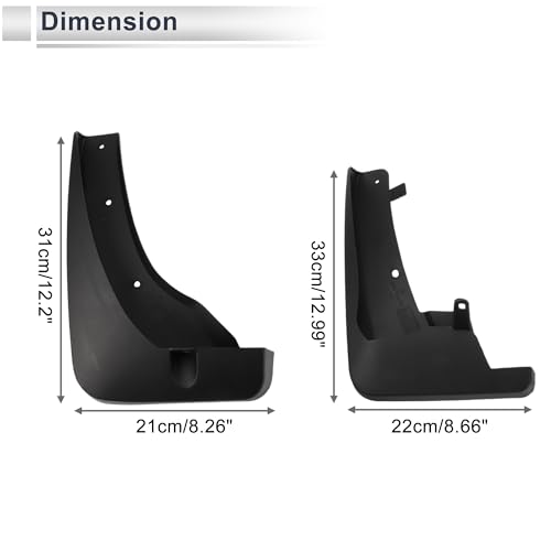 Image of X AUTOHAUX 1set Front and Rear Mud Flaps Splash Guards Mud Guards for Infiniti QX50 2019-2023 W /Mount Accessories