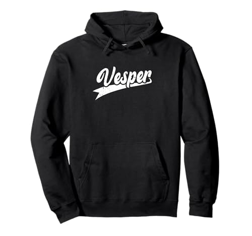70s Retro Nombre Vesper Sudadera con Capucha