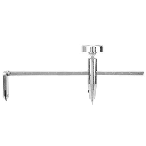 Coupe-trou de cercle DryWall, scie pour plaques de plâtre à tige en acier, outils de cloisons sèches à point de pivot réglable argenté, Outils et accessoires manuels Cover