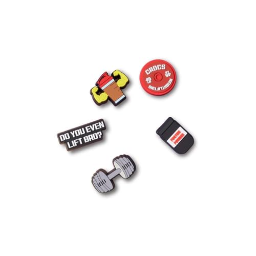 Image of Crocs Jibbitz Weightlifting 5 Pack, Multi