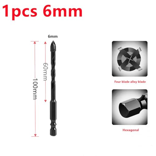 Broca para azulejos 6mm de carburo de tungsteno miniatura 2