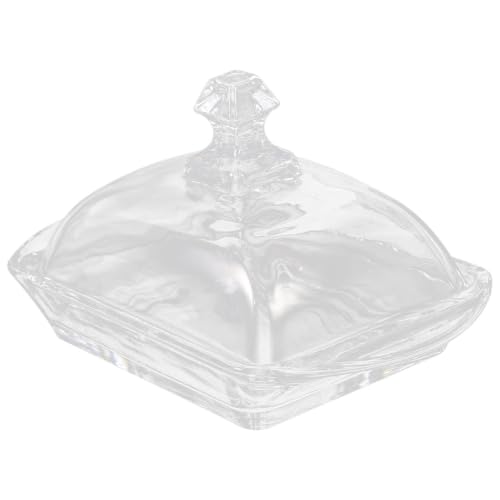 jojofuny Mantequillera de Vidrio con Tapa para Cocina y Restaurante, Recipiente Reutilizable para Mantequilla que Reduce Olores del Refrigerador, 1 Set Funcional