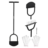 Venussar 2-in-1 Grass Aerator Lawn Tool and Half Moon Lawn Tool with 12 Stainless Steel Spikes, 2 Interchangeable Heads for Soil Aeration, Dethatching, Preventing Compaction