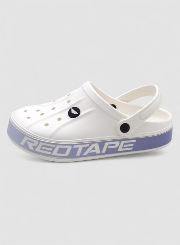Image of Red Tape Mens Lightweight EVA Clogs Slip-On Comfortable Casual Footwear with Adjustable Back Strap and Anti-Slip Outsole