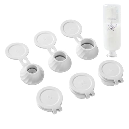Kit De Tapones De Vaciado De Botellas: Tapones De Lanzamiento Configurados Para Vaciar La Botella, Obtener Cada Gota De Las Lociones, 6 Piezas De Transferencia De 3 Pc Para Champú, Bálsamos, C