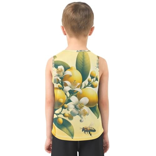 susiyo Lemon Branch and Flowers Bees Boys Sleeveless Tank Top Girls Athletic T Shirt3