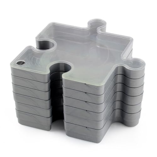 Plateaux de tri de puzzle - ensemble d'organisateur de puzzle empilable, plateaux de rangement en plastique | Tri facile complet Commander plateau,...