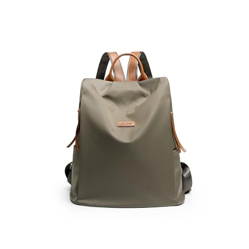 Women's Backpack Purse Nylon Anti-theft Water Resistant Lightweight Small Shoulder Bags for Travle Cute Fashion Computer Bag for Work Daily Laptop Backpack Ladies Army Green
