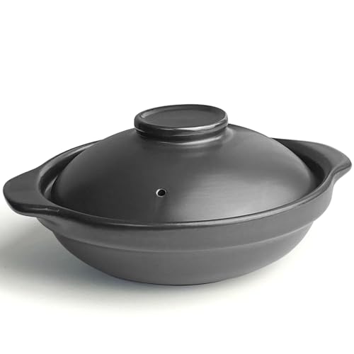 Sunrise Kitchen Supply Black Casserole Clay Pot (30, Ounces)