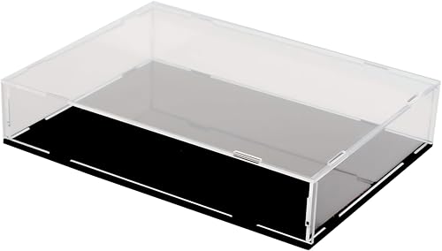 Image of RAPAL Design Clear Acrylic Box for Book Transparent Rectangular Storage Box Self Assemble Collectible Box Alternative Glass Case for Display (10.6 inch L x 8 inch W x 2.4 inch H)