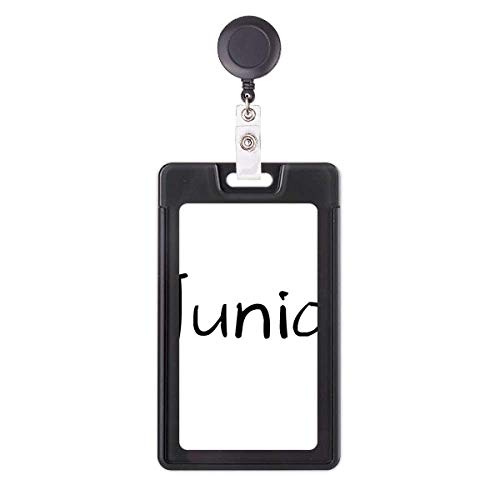 Étui rétractable pour badge junior Single Words Noir fini les cartes perdues